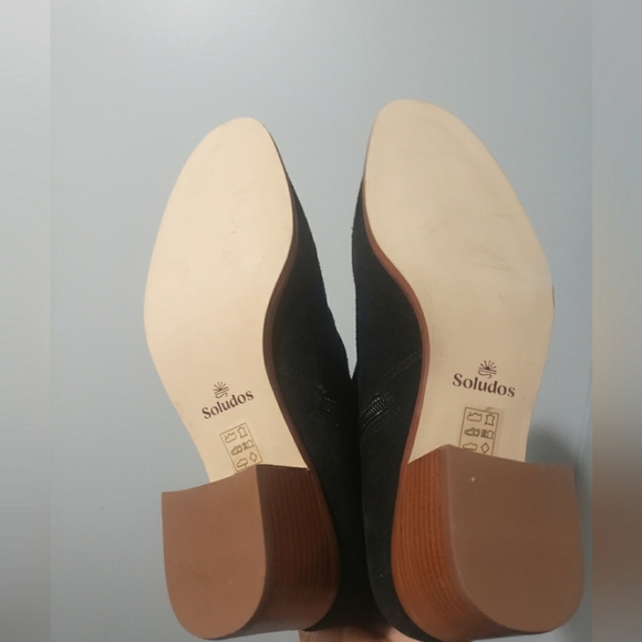 Soludos Women's Greta Bootie Black 100% Suede Size 8 - Picture 12 of 12